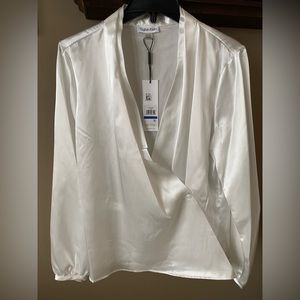 Calvin Klein Woman’s White Dress Blouse